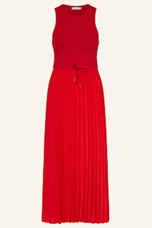Tommy Hilfiger Sukienka Z Mieszanki Materiałów rot