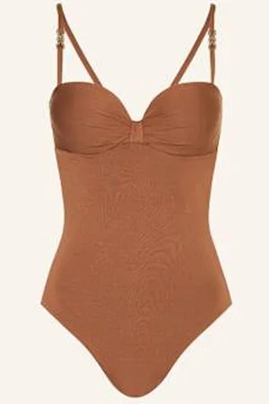 Max Mara Strój Kąpielowy Bandeau Chantal braun