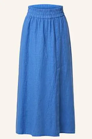 lilienfels Spódnica Z Lnu blau