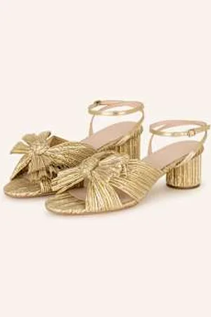 Loeffler Randall Sandały Na Obcasie Dahlia gold