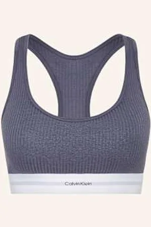 Calvin Klein Biustonosz Bustier Cotton Modal Stretch Rib blau