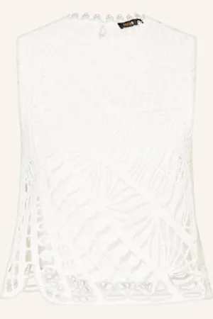 Maje Top Szydełkowy weiss