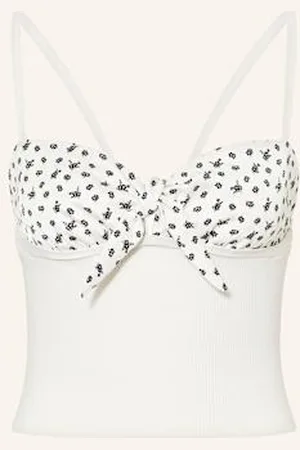 Claudie Pierlot Top Z Mieszanki Materiałów weiss