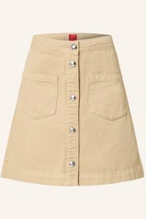 HUGO BOSS Spódnica Jeansowa Rikusa beige