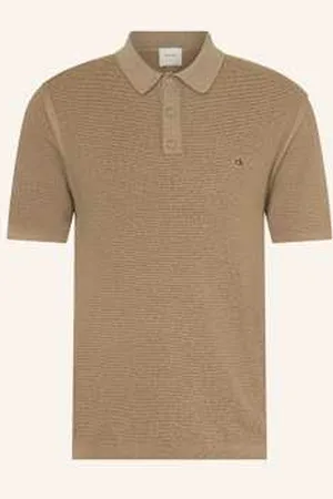 Calvin Klein Koszulka Polo Z Dzianiny braun