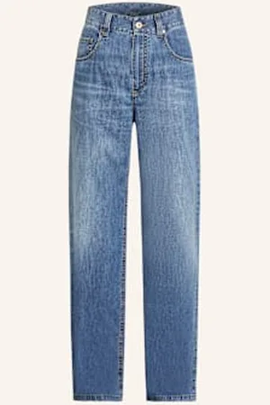 Brunello Cucinelli Jeansy Wide Leg blau