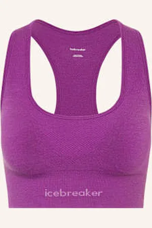 Icebreaker Biustonosz Sportowy 260 Zoneknit Seamless Z Wełną Merino lila