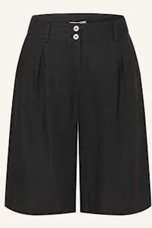 lilienfels Bermudy Lniane schwarz