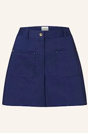 Claudie Pierlot Szorty Z Dodatkiem Lnu blau