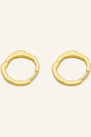 Lulu Copenhagen Kreolki Organic Hoops gold