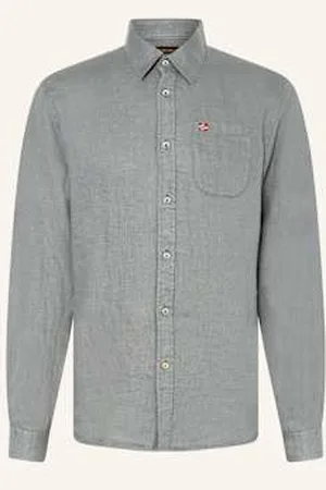 Napapijri Koszula Z Lnu G-Linen Ls Regular Fit grau