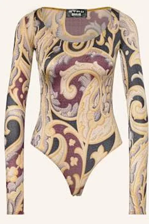 Wolford Body Ze Stringami Paisley Baroque grau