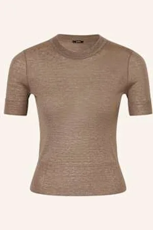 Joseph Dzianinowa Koszulka Z Kaszmiru beige