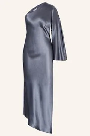 By Malene Birger Sukienka Na Jedno Ramię Avilas Z Satyny blau