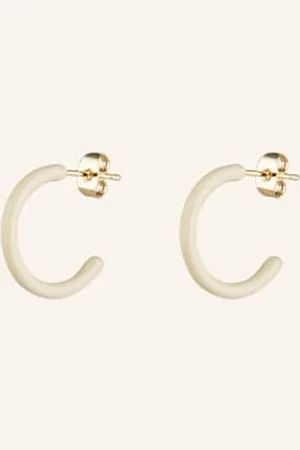 Lulu Copenhagen Kreolki Color Hoops beige