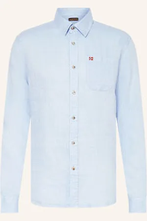Napapijri Koszula Z Lnu G-Linen Ls Regular Fit blau
