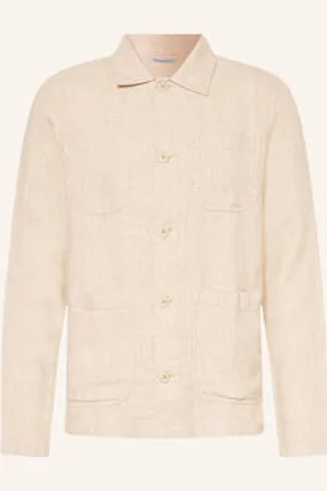 Knowledge Cotton Apparal Koszula Wierzchnia Z Lnu beige