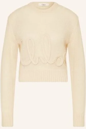 Chloé Sweter Z Dodatkiem Alpaki I Jedwabiu beige