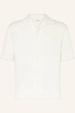 Sandro Koszula Z Klapami Slim Fit Z Lnem weiss