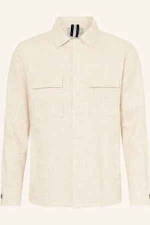 Profuomo Koszula Wierzchnia Z Lnem beige
