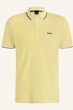 HUGO BOSS Koszulka Polo Z Piki Paddy Curved Regular Fit gelb