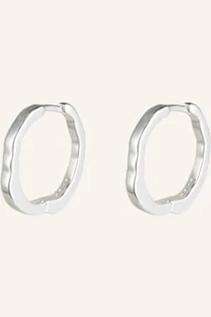 Lulu Copenhagen Kreolki Organic Hoops silber