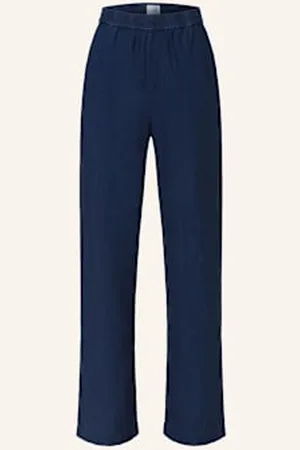 Closed Spodnie Marlena Winona W Stylu Jeansowym Z Lnem blau