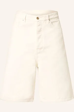Drôle de Monsieur Drôle De Monsieur Szorty Jeansowe Baggy Fit weiss