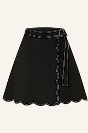 Claudie Pierlot Spódnica W Stylu Kopertowym schwarz