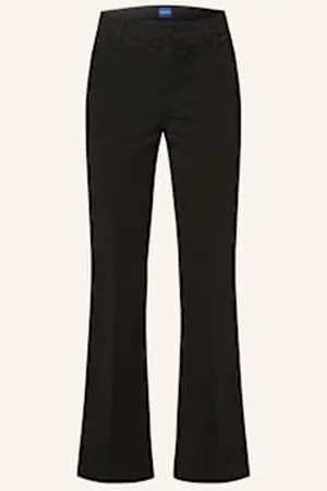 Hugo Blue Spodnie Bootcut Hizama schwarz