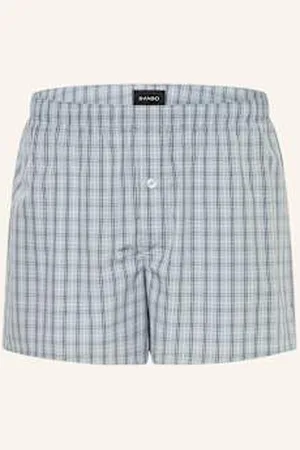 Hanro Bokserki Tkane Fancy Woven blau