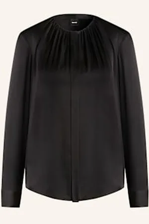 HUGO BOSS Bluzka Jedwabna Banorah schwarz