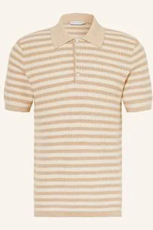Tiger of Sweden Koszulka Polo Z Dzianiny Erros Regular Fit Z Wełną Merino beige