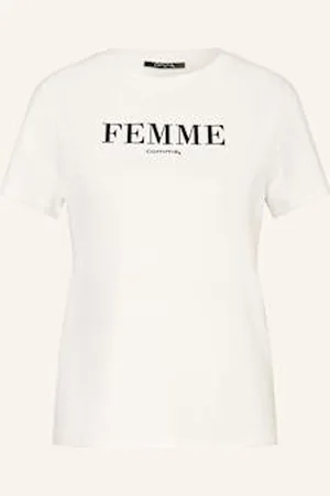 Comma, T-Shirt weiss
