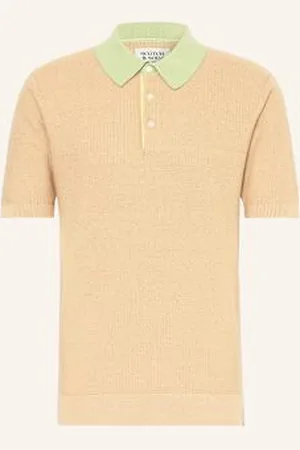 Scotch&Soda Koszulka Polo Z Dzianiny beige