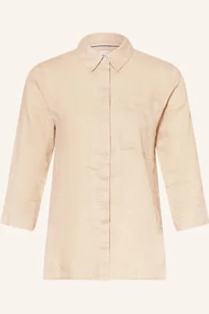 Brax Koszula Vicki Z Lnu Z Rękawami 3/4 beige