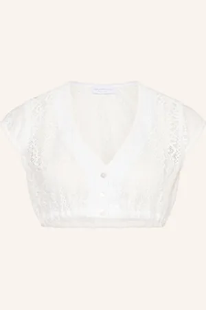 Anno Domini Apparel Bluzka Bawarska Fiona Z Koronki weiss