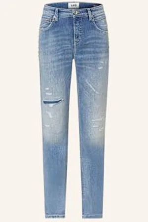 Cambio Jeansy W Stylu Destroyed Kerry Z Ćwiekami blau