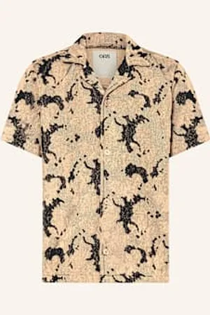 Oas Koszula Z Klapami Jura Contraste Comfort Fit Z Frotte beige