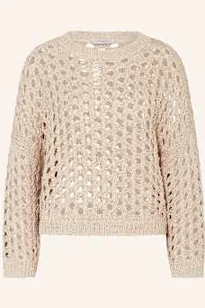 ANTONELLI Sweter Campanellino Z Cekinami beige
