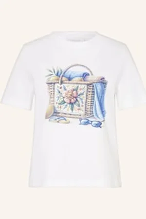 Rich & Royal T-Shirt Z Obszyciem Ozdobnymi Kamykami weiss
