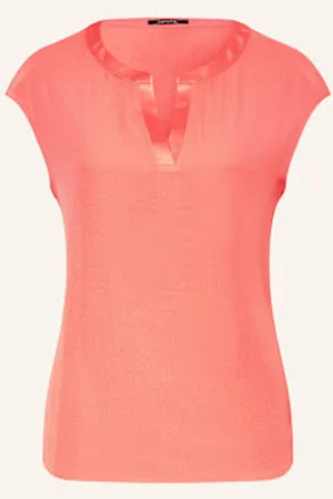 Comma, Bluzka Z Mieszanki Materiałów pink