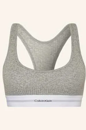 Calvin Klein Biustonosz Bustier Cotton Modal Stretch Rib grau
