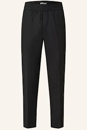 Samsøe Samsøe Samsøe Samsøe Spodnie Smithy W Stylu Dresowym Slim Fit Z Lnem schwarz