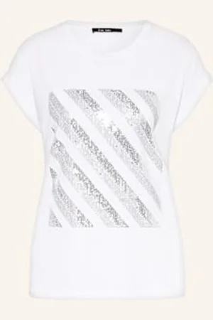 Marc Aurel T-Shirt Z Cekinami weiss