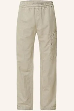 C.P. Company Bojówki Loose Fit Z Lnem gruen