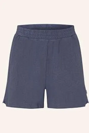 Knowledge Cotton Apparal Szorty Z Materiału Frotte Posey blau