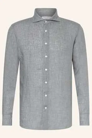 Profuomo Koszula Regular Fit Z Lnu gruen