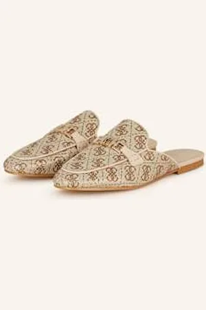 Guess Klapki Typu Mules bommy2 gold