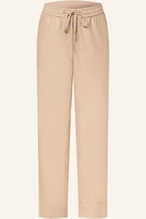 Betty & Co Spodnie Z Imitacji Skóry beige